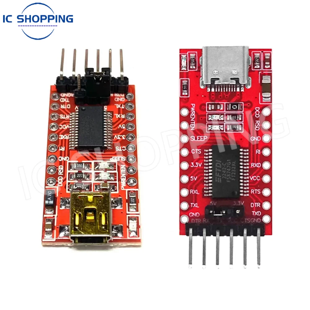 Фото Кабель для скачивания модуля FT232RL с USB на TTL 3,3 В 5 В, интерфейс Mini TYPE-C, 1 шт. №3