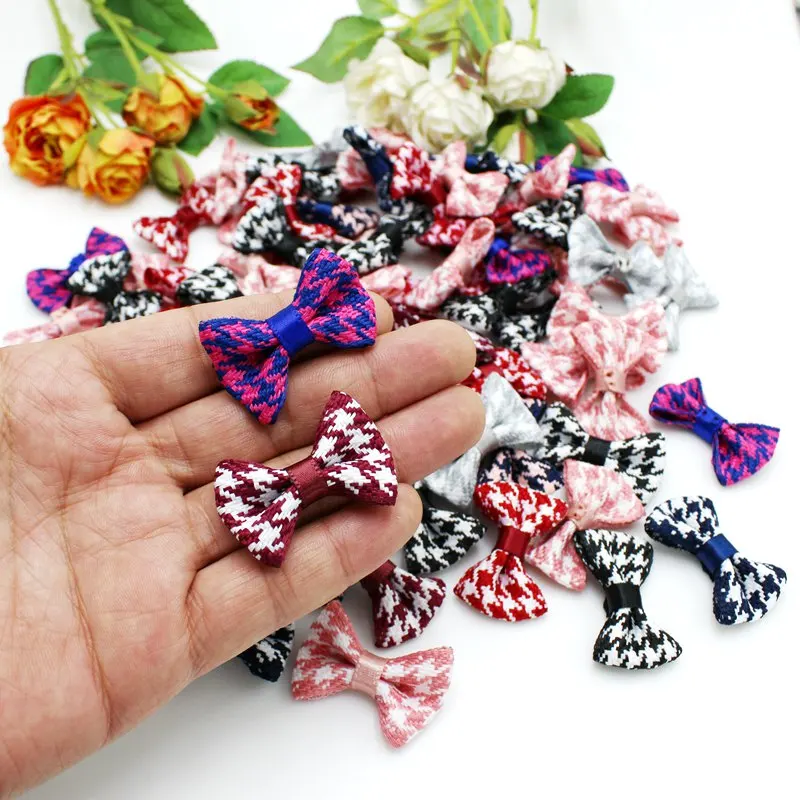 

30Pcs Handmade mini Bows DIY Craft Supplie Wedding Party Decor Gift Packing Bowknots Headwear Accessories Appliques