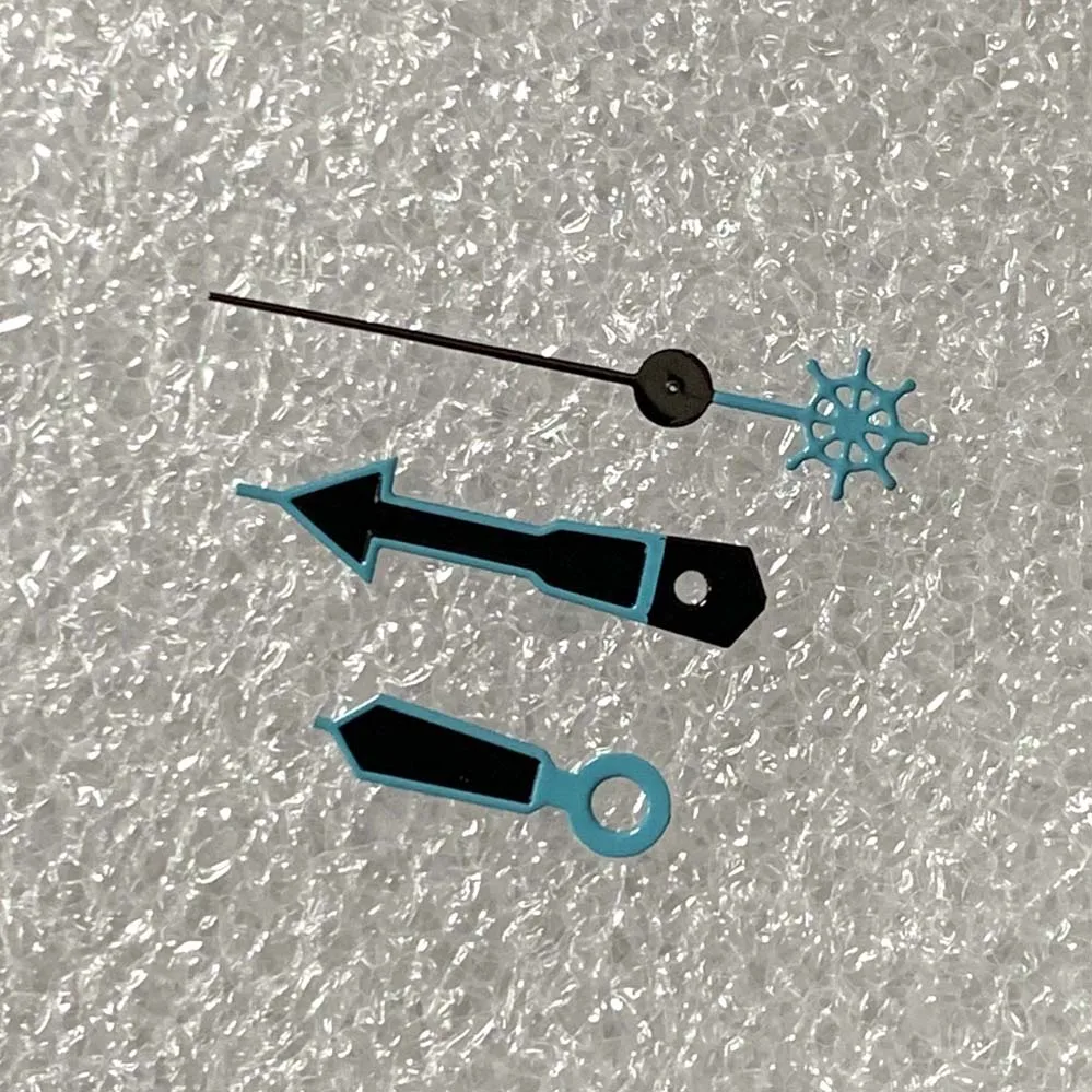 

Blue Watch Hands with Turtle/Fish/Trident/Rudder Second Needle Men's Watch Replacement Accessories Fit NH35/NH36/4R Movement