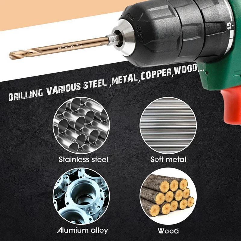 Кобальтовые сверла дюйма 30 шт. двухсторонние кобальтовые для закаленной стали