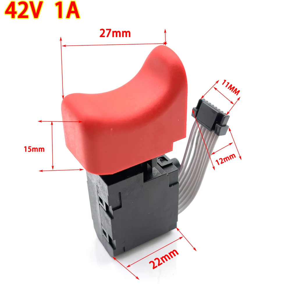 

42V 1A DC 5E4 Brushless Charging Hand Drill Switch For Bosch GSR12V-30/GSB12V-30 DC Connector Lithium Electric Drill Accessories