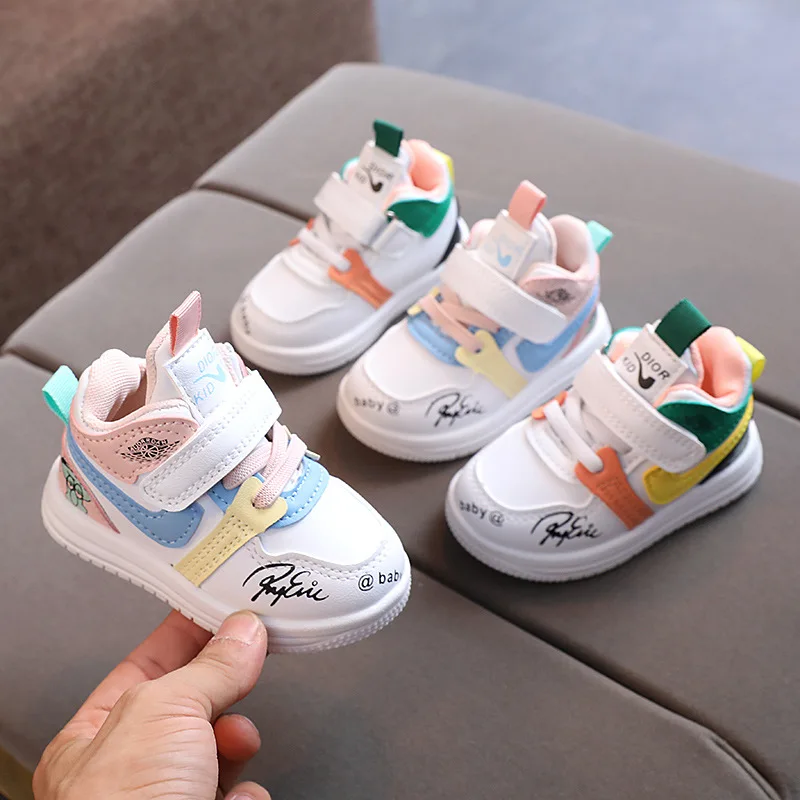 

Newborn Children's Sports Shoes for 0-3 Years Old Soft Soled Toddler Shoes Boys' Autumn New Style Girls' Breathable Mesh Shoes