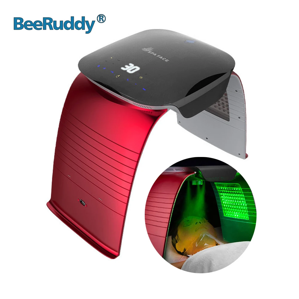 

BeeRuddy 8 цветов Светодиодная маска для лица холодный нано-спрей увлажняющий горячий сжатие ультрафиолетовый свет поглощает омоложение кожи для ухода за кожей