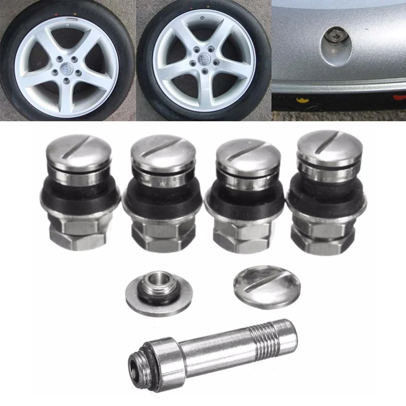 

4pcs Invisible Motorcycle Car Truck Air Wheel Tire Valve Caps Chrome Metal Car Truck Wheel Scooter Valve Stem