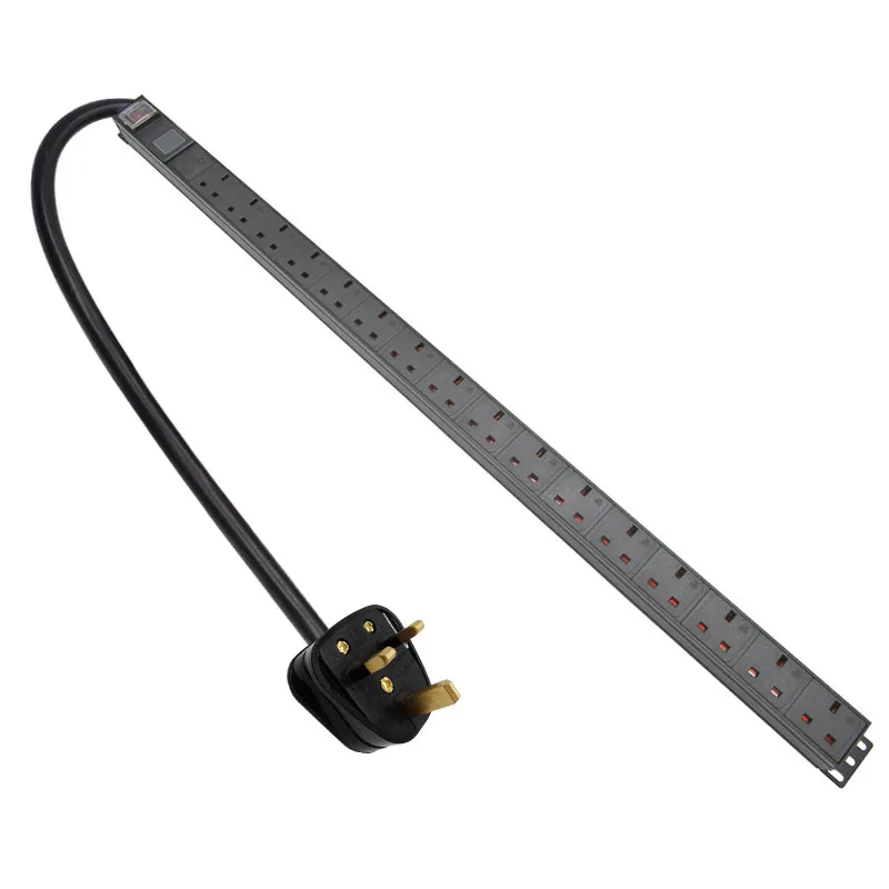 

Удлинитель PDU с 3 контактами и 16-ходовым выходом, 13 А, 3500 Вт, корпус из алюминиевого сплава, 2 м