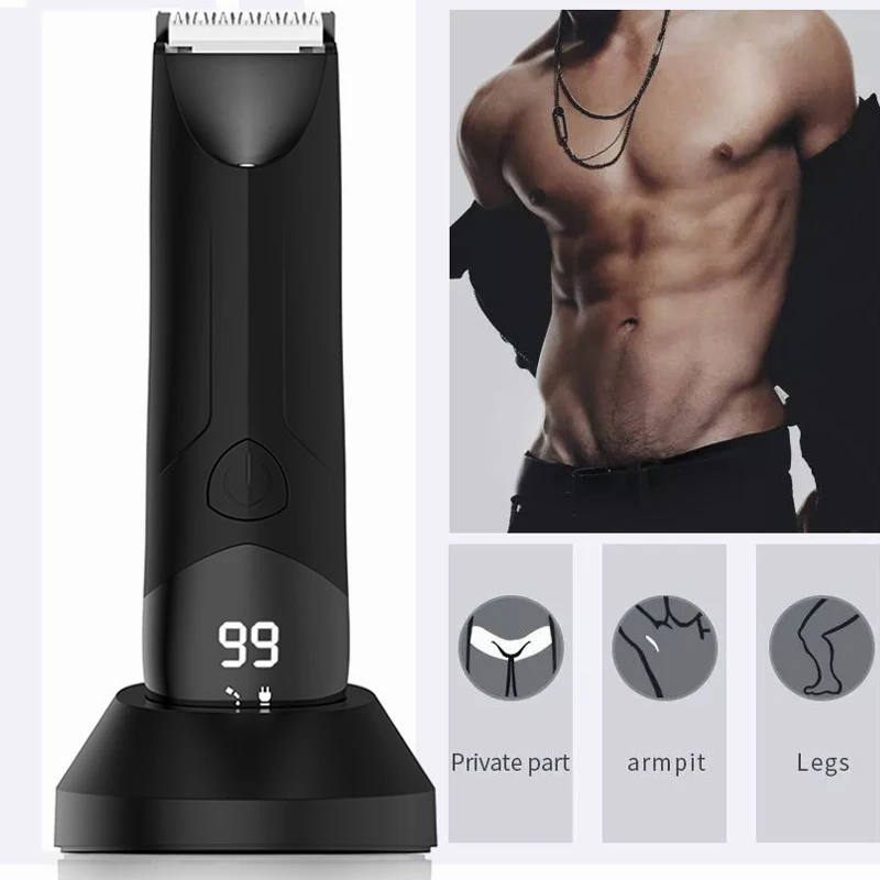 Manscaper Pubic Hair Trimmer For Men Balls Women Bikini Trimmer Hair Remover Privates Part Grooming Clipper