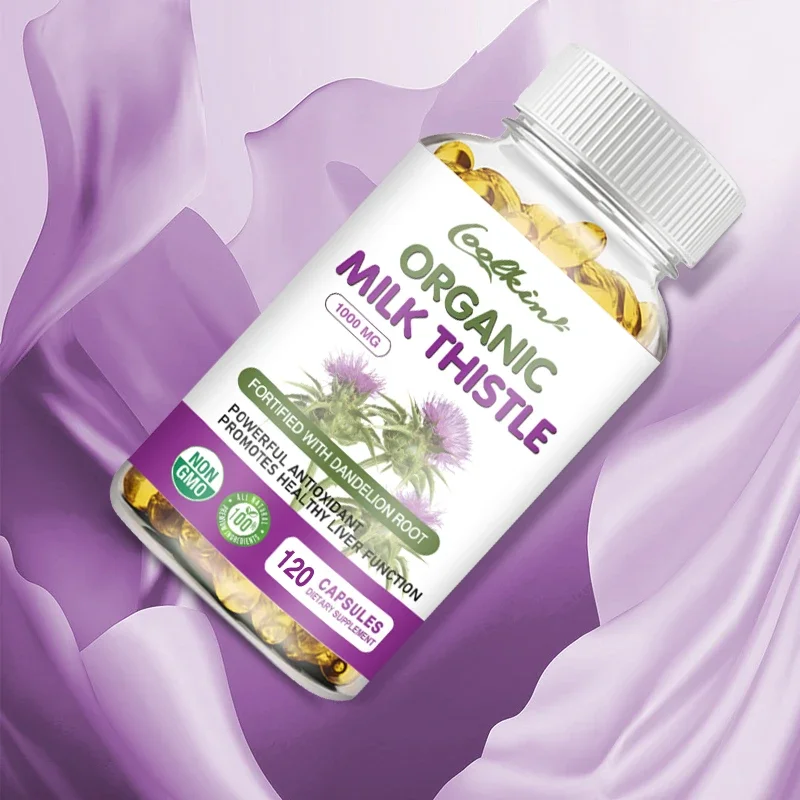 

Milk Thistle 1000 Mg - Contains Dandelion Root for Antioxidant Detoxification, Liver Health and Cardiovascular Support