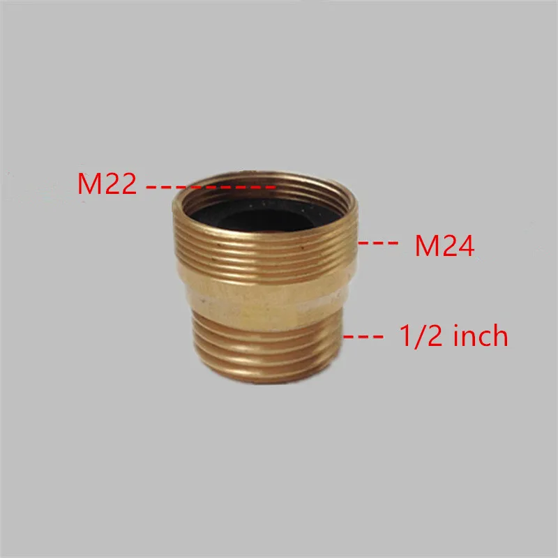 

Латунный адаптер M22, внутренняя резьба * M24, внешняя резьба до 1/2 дюйма, внешняя резьба, Водоочиститель, соединитель, фитинги для крана