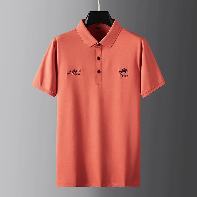 

Футболка мужская с коротким рукавом, деловой Повседневный Топ с отложным воротником, супербольшая модель, размеры 2XL, 3XL, 4XL, 5XL, 6XL, 7XL, лето