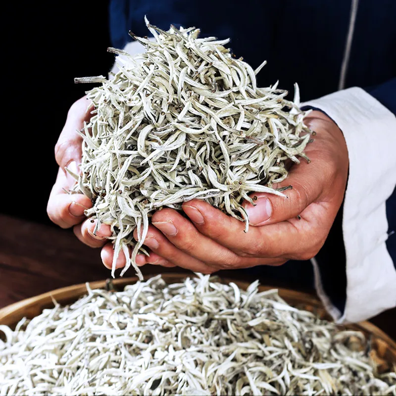 

250g White Tea Chinese Bai Hao Yin Zhen White Tea Silver Needle Tea For Weight Loose Tea Natural Organic Beauty Health no teapot