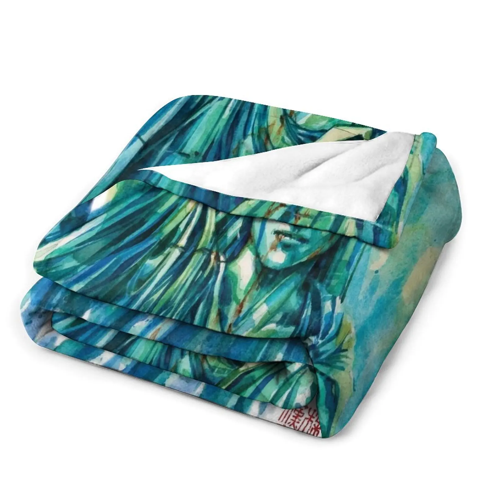 Оригинальное одеяло с акварелью для дам Liberty самых разных размеров теплые зимние