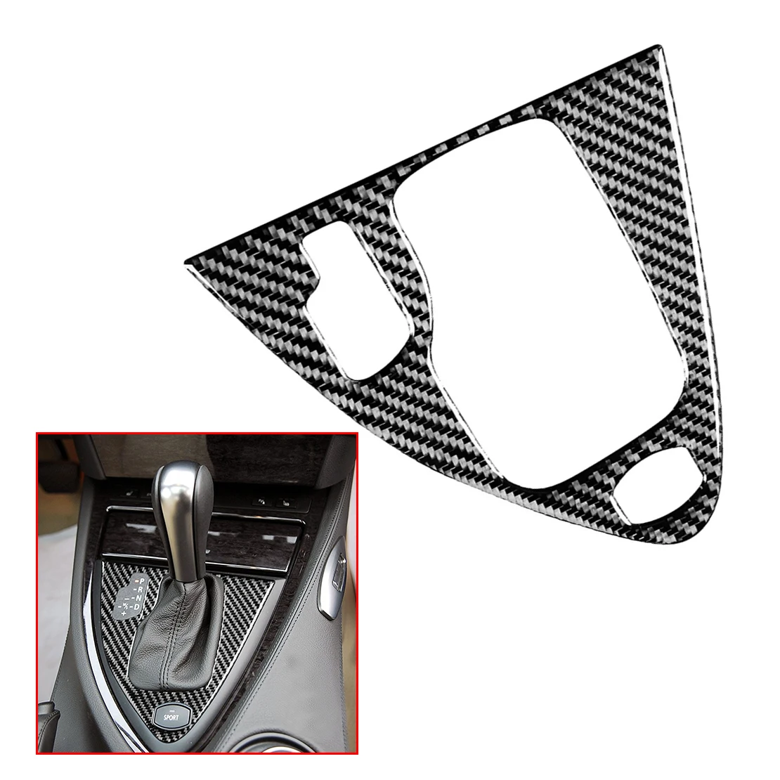 

Черная крышка переключения передач для BMW 650i 645Ci E63 E64 M6 2006 2007 2008 2009 2010 углеродное волокно