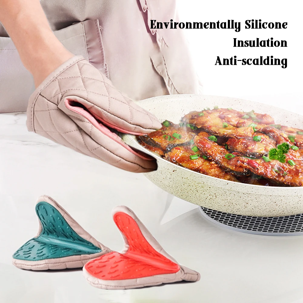 

High temperature resistant kitchen silicone anti-scalding glove clip[ZZ002859_1X2] Anti-scalding glove clip 2 Pack Silicone Anti
