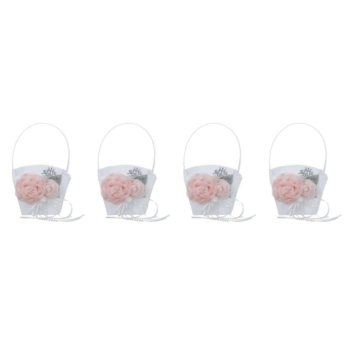 

4x Party Multi-functional Delicate Flower Girl Baskets Gift Flower Baskets Flower Storage Container Petal Basket