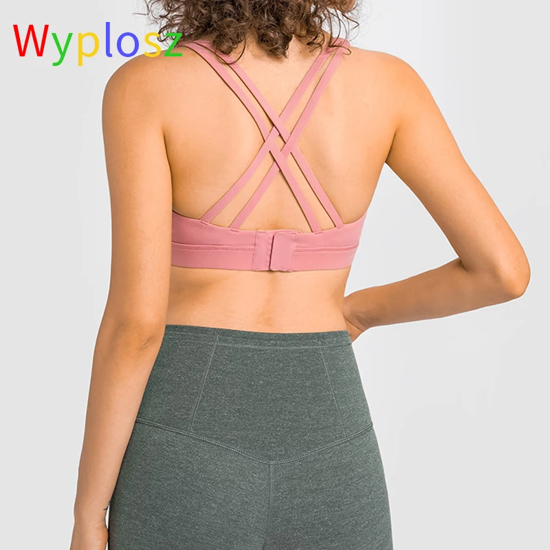 

Wyplosz Yoga Bra Tight Sport Tank Top Fitness Vest Sexy Soft Women Gym High Strength Shockproof Buckle Crossover Underwear New