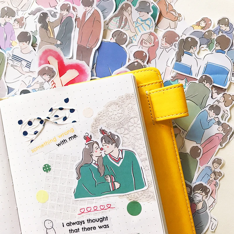 

42pcs/Pack Couple Lover Friends Stickers/Scrapbooking Stickers /Decorative Sticker /DIY Craft Photo Albums