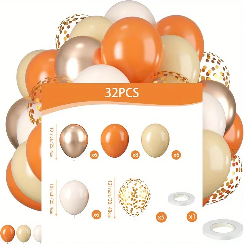 

Ретро-оранжевый венок из шаров 10 дюймов