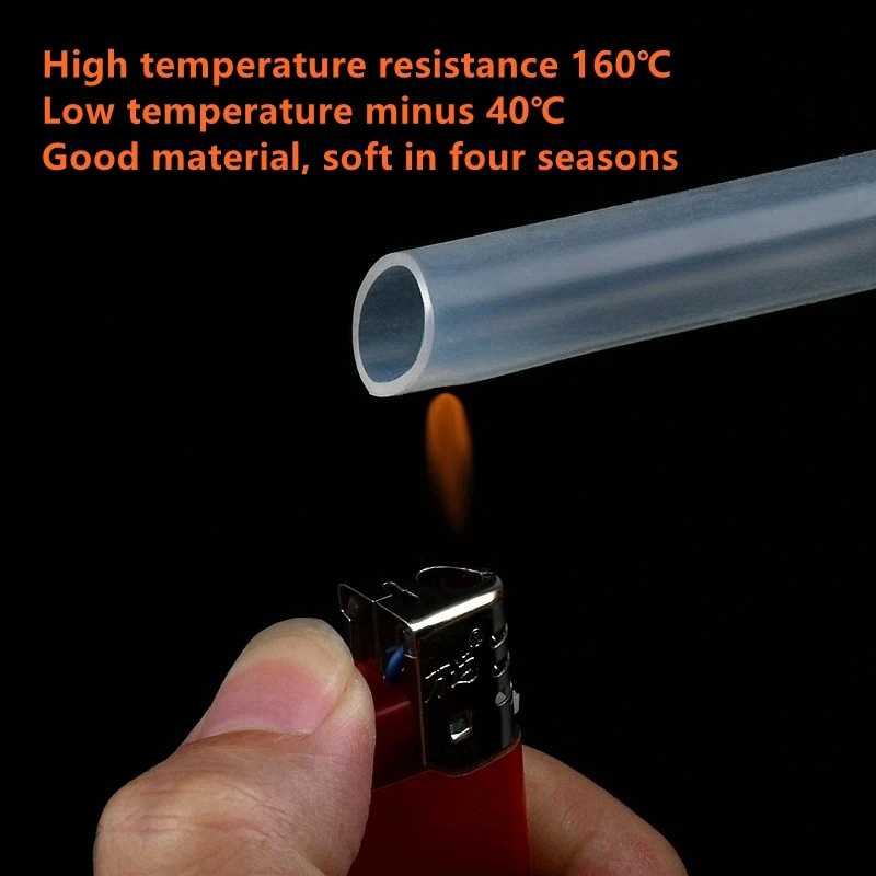 1/5/10 м пищевой прозрачный силиконовый резиновый шланг ID 0 3 5 7 8 1 2 6 мм гибкая