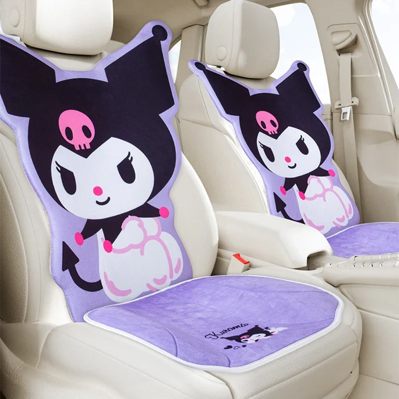 Sanrio Kawaii Hello Kitty зимняя плюшевая подушка для автомобильного сиденья My Melody Kuromi аниме