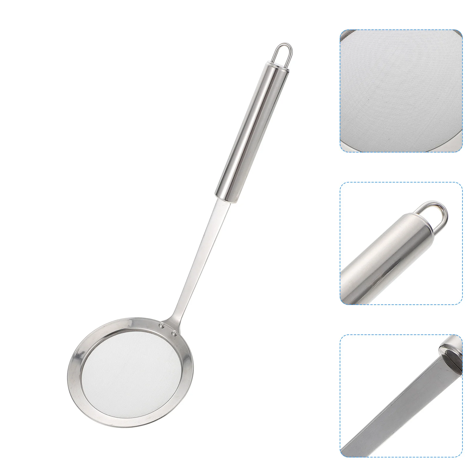 

Strainer Mesh Skimmer Spoon Fine Sieve Slotted Seperator Flour Soy Pasta Oil Cooking Sifter Spider Fat Ladle Kitchen Fry Serving