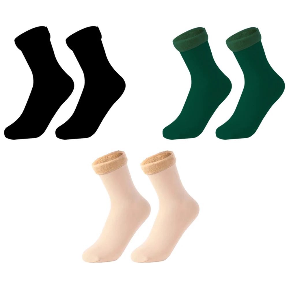 

Women Winter Warm Thicken Thermal Socks Snow Velvet Soft Boots Floor Sleeping Socks Seamless Outing Foot Warmer