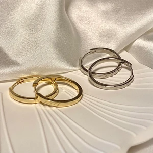 New 925 Sterling Silver Circle Ear Buckle Female Summer Niche Design Simple Irregular Temperament  Women Earrings Jewellery