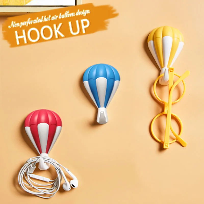 

Self-adhesive Hot Air Balloon Hook Multipurpose Punch-free Seamless Sticky Hook For Kitchen Bathroom Bedroom Hook Self-Adhesive