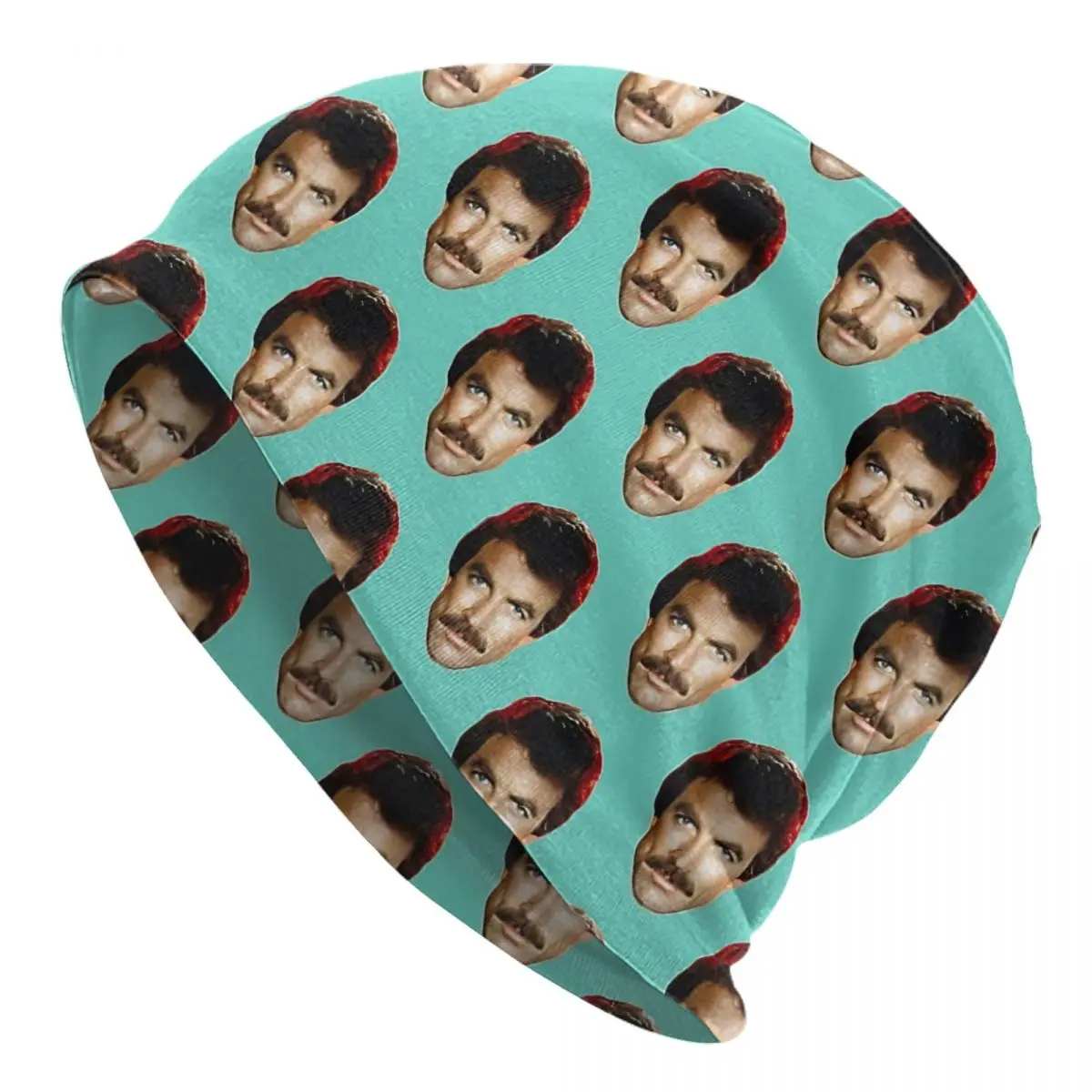 

Tom Selleck Adult Men's Women's Knit Hat Keep warm winter Funny knitted hat