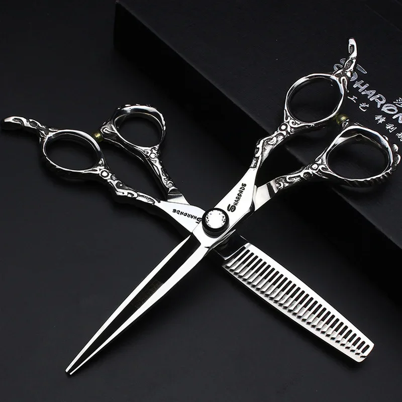 

Professional Hairdresser Scissors Barber 6 Inch 440c Hairdressing Cutting Scissors Haircut Hair Thinning Shears Set