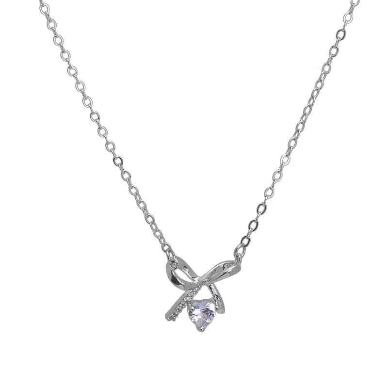 

S925 Sterling Silver Exquisite Zircon Butterfly Pendant Necklace Women's Trendy Light Luxury Niche Design Clavicle Chain