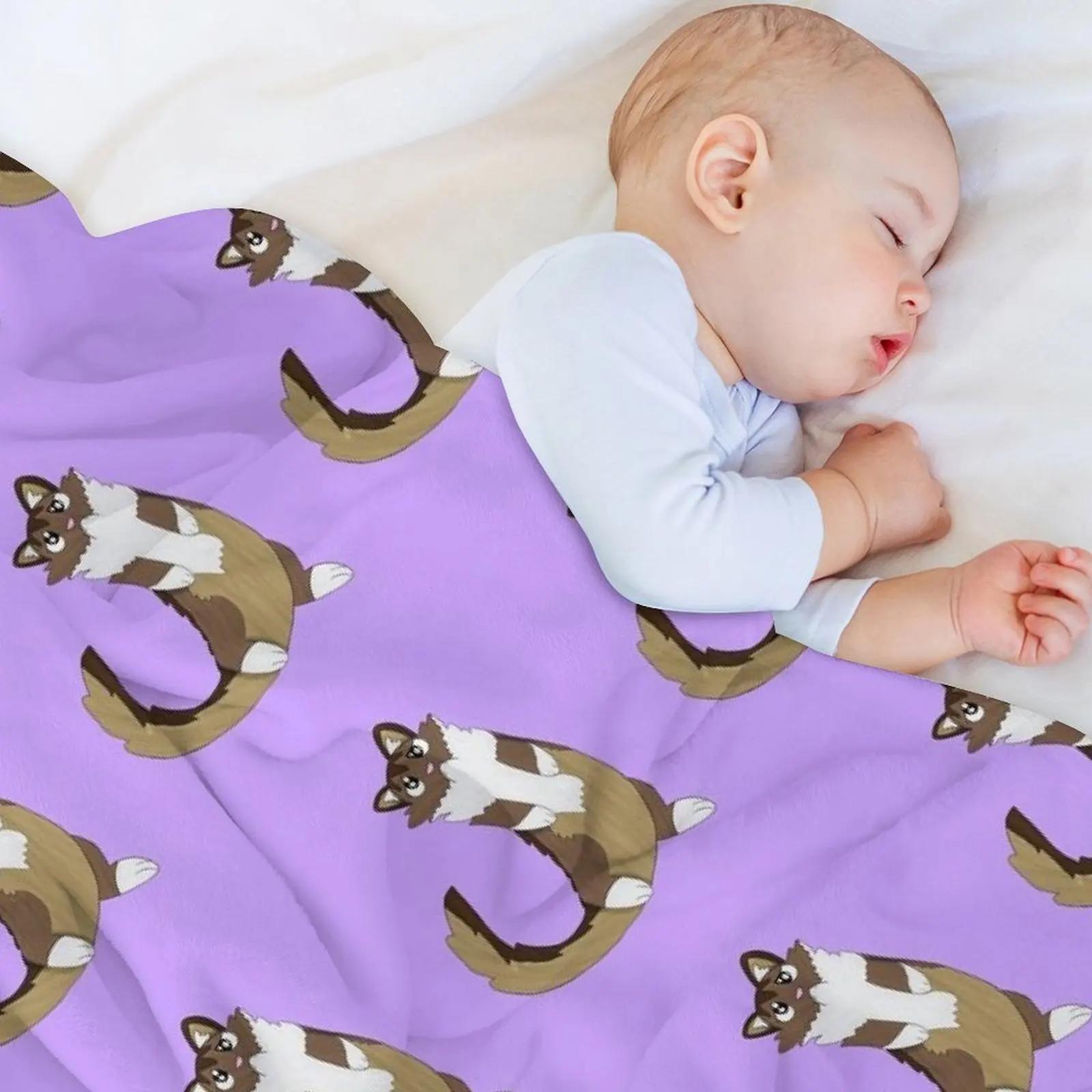 Фиолетовое одеяло мягкие пушистые одеяла