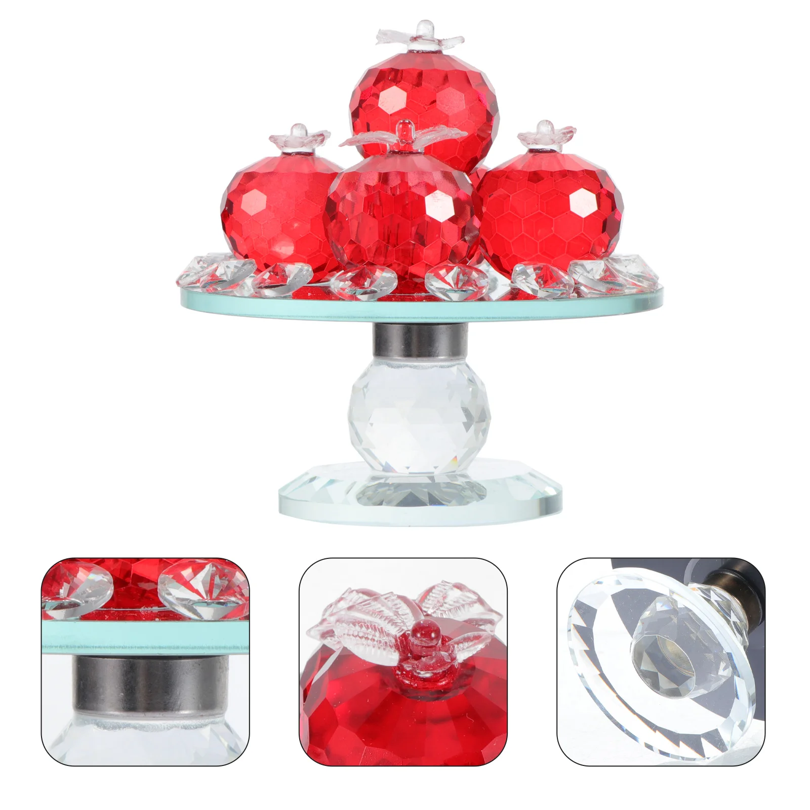 

Crystal Fruit Tray Ornament Housewarming Retro Fruit Adornment for Birthday Gift