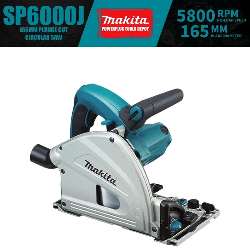 Makita SP6000J 165 мм циркулярная пила с глубоким вырезом 1300 Вт 5800 об/мин 220 В