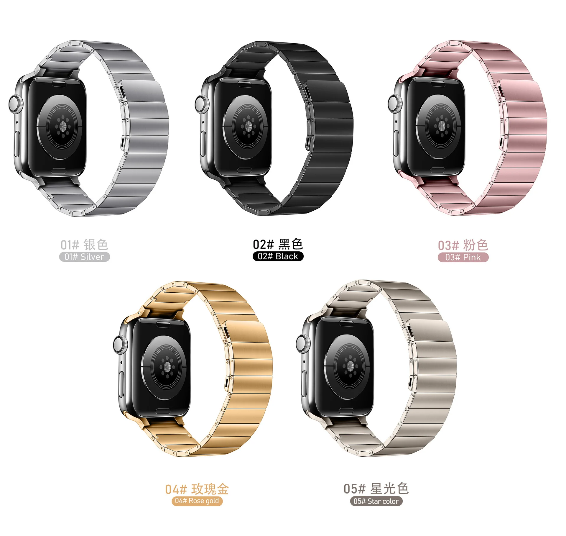 

Ремешок из нержавеющей стали для Apple watch 45 44 41 40 42 38/Ultra 49 мм/SE