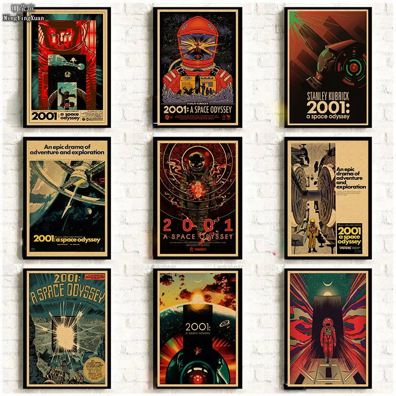 

2001: A Space Odyssey Movie Retro kraft paper Posters and Prints Wall Paintings for Living Room Home Decoration gift