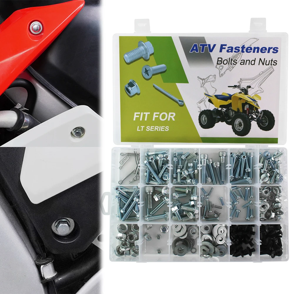 Для Suzuki LT-V700F TWIN PEAKS LT-F250 OZARK LTA400 LTA500 LT-A700X KINGQUAD 260 шт. комплект выхлопных болтов для