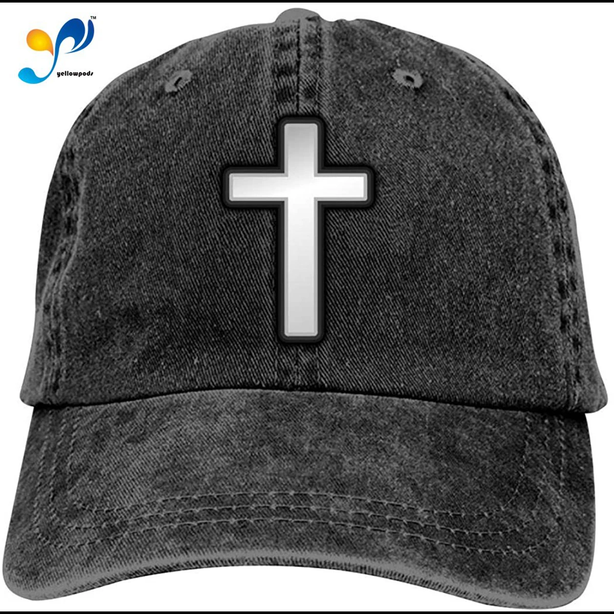 

TechZoo Christian Cross Unisex Vintage Adjustable Cotton Baseball Cap Denim Dad Hat Cowboy Hat Sombrero De Mujer