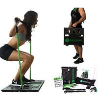 full portable home gym workout package with resistance bands and collapsible resistance bar handles