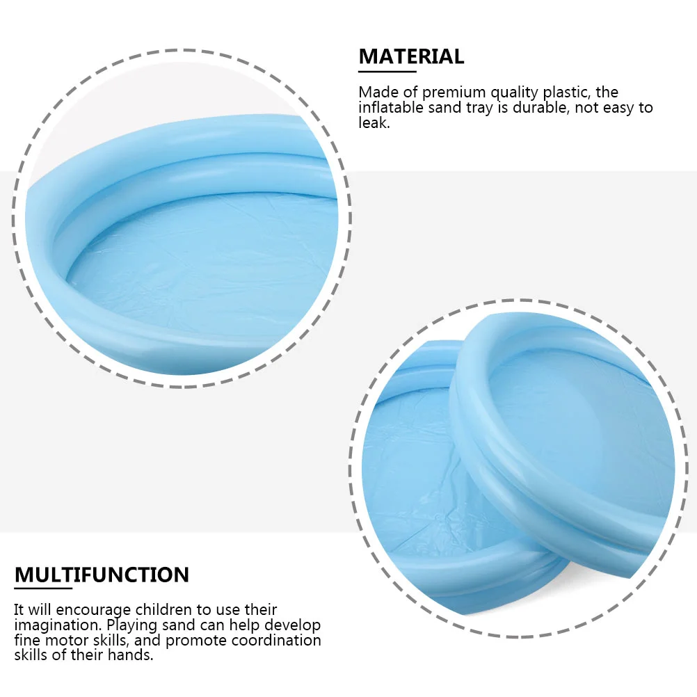 2-шт игрушки надувные подносы для песка формованные игры портативный синий
