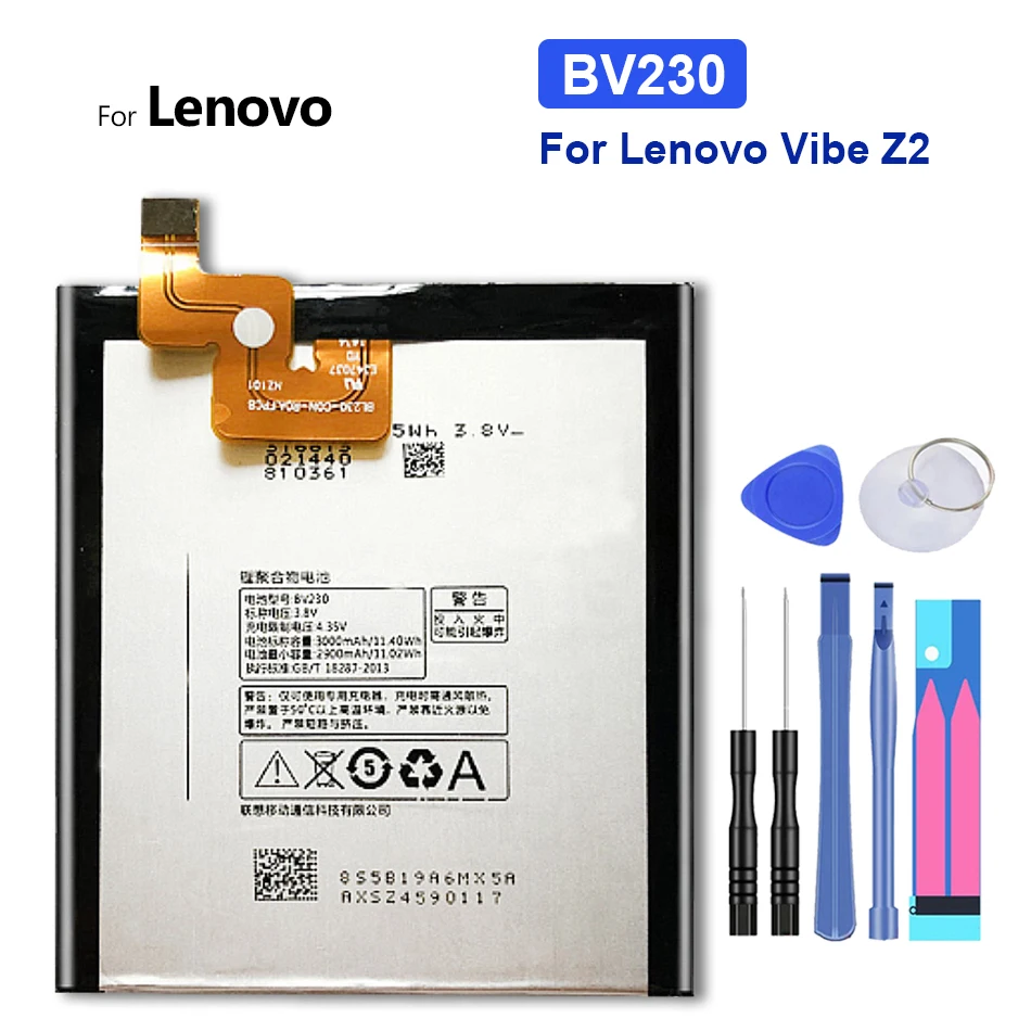 

Replacement Battery For Lenovo Vibe Z2 BV230 3000mAh BL230 Internal Accessories with Track Code