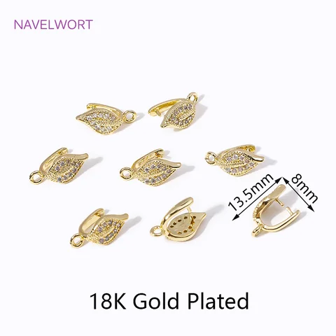 Зажимы для бижутерии NAVELWORT золотые 18к 10 шт