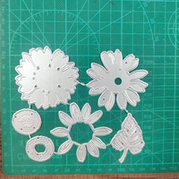 plant flowers sunflower frame metal cutting dies stencils die cut for diy scrapbooking album paper card embossing