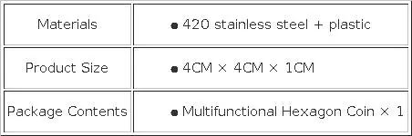 Multifunctional Hexagon Coin Outdoor EDC Tool Hexagon Folding Coin Knife Keychain Screwdriver Pocket Fold Mini coltello Gear Pee