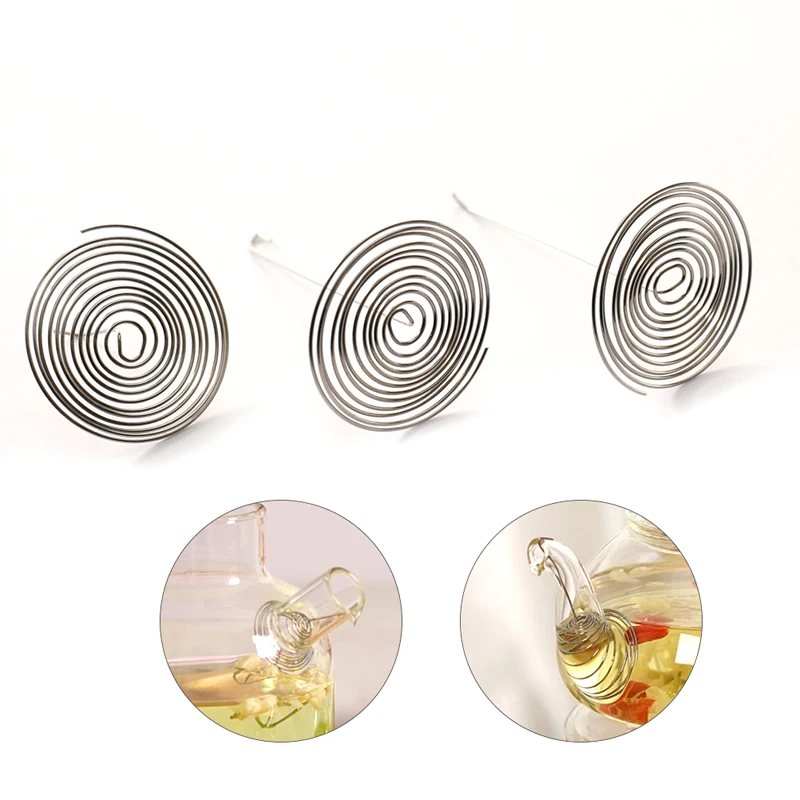 

3Pcs Durable Stainless Steel Kitchen Tool Tea Infuser Accessories Nozzle Spring Strainer Teapot Filter Teaware Portable Replace