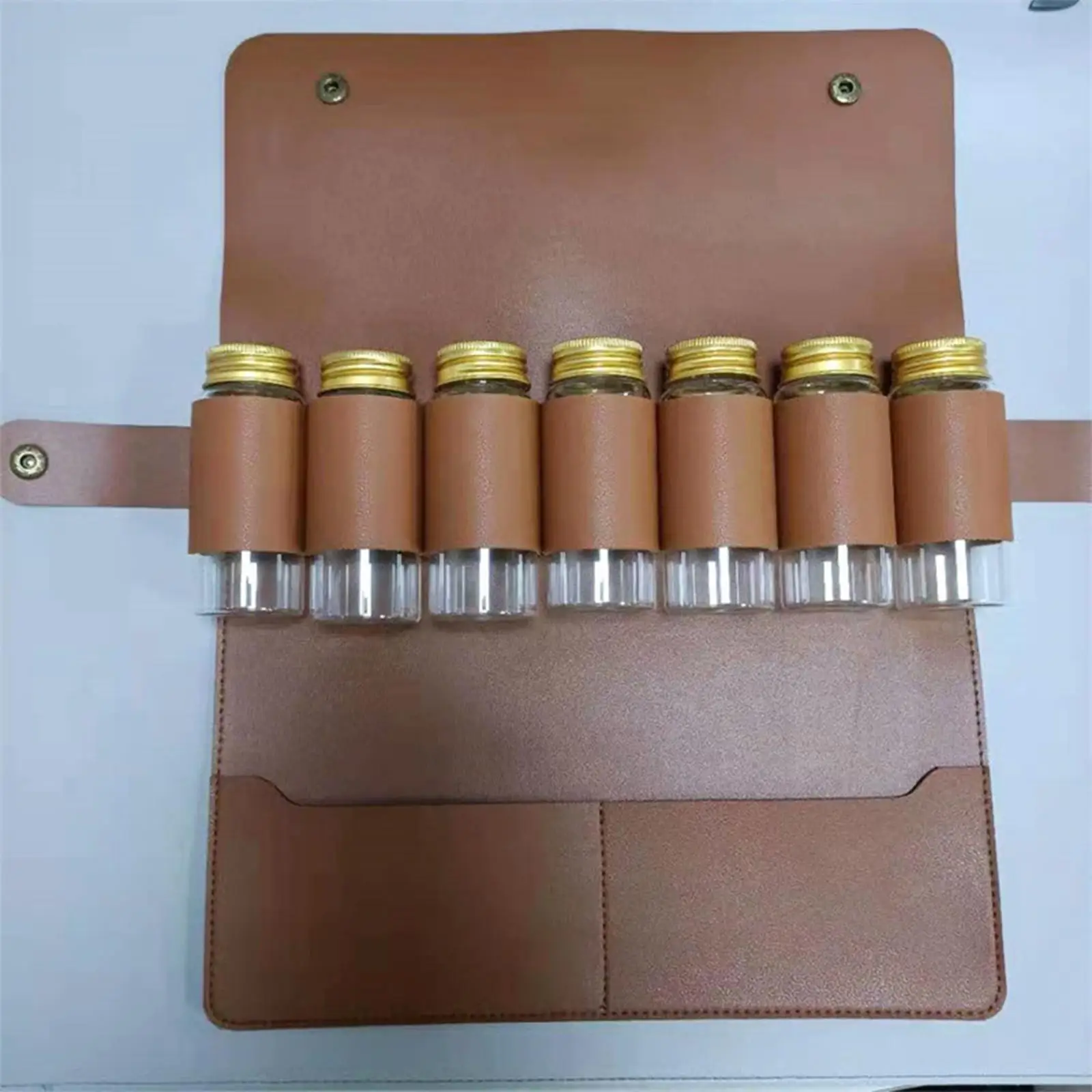 

Foldable Spice Jars with Storage Bag PU Condiment Jar Seasoning Bottle Set