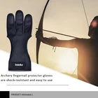 Перчатки для стрельбы из лука, 1 шт., Нескользящие дышащие перчатки с тремя пальцами, защита для стрельбы из лука, для левой и правой руки