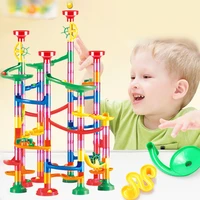 marble race run maze ball track colorful diy building blocks plastic pipe track balls toy for children educational toys gifts