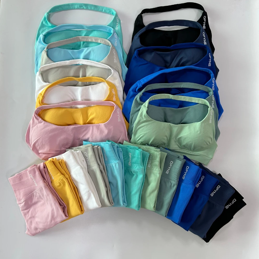 Комплект ударных леггинсов для женщин бесшовный комплект йоги спортивный