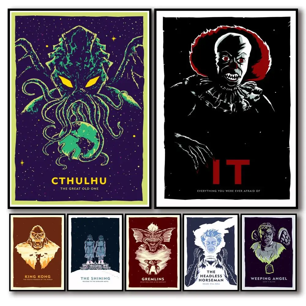 

Белая бумажная наклейка в стиле фильма «монстры», 30 видов