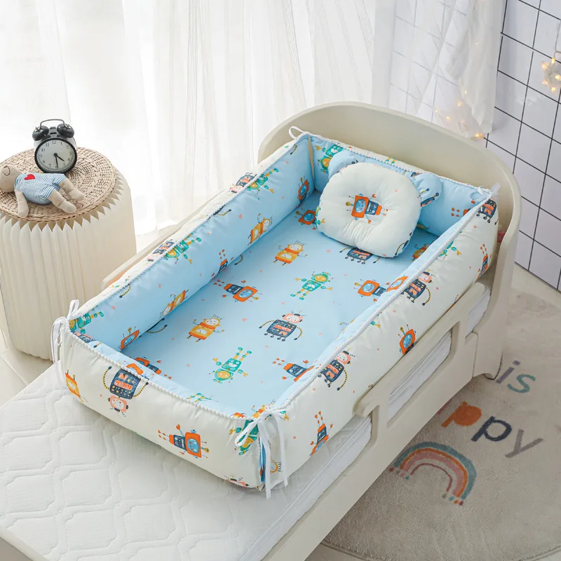 Infant Newborn Baby Lounger Portable Baby Nest Bed 0-18Months Baby Bed Cotton Baby Crib Toddler Bed Baby Nursery Carrycot Bed